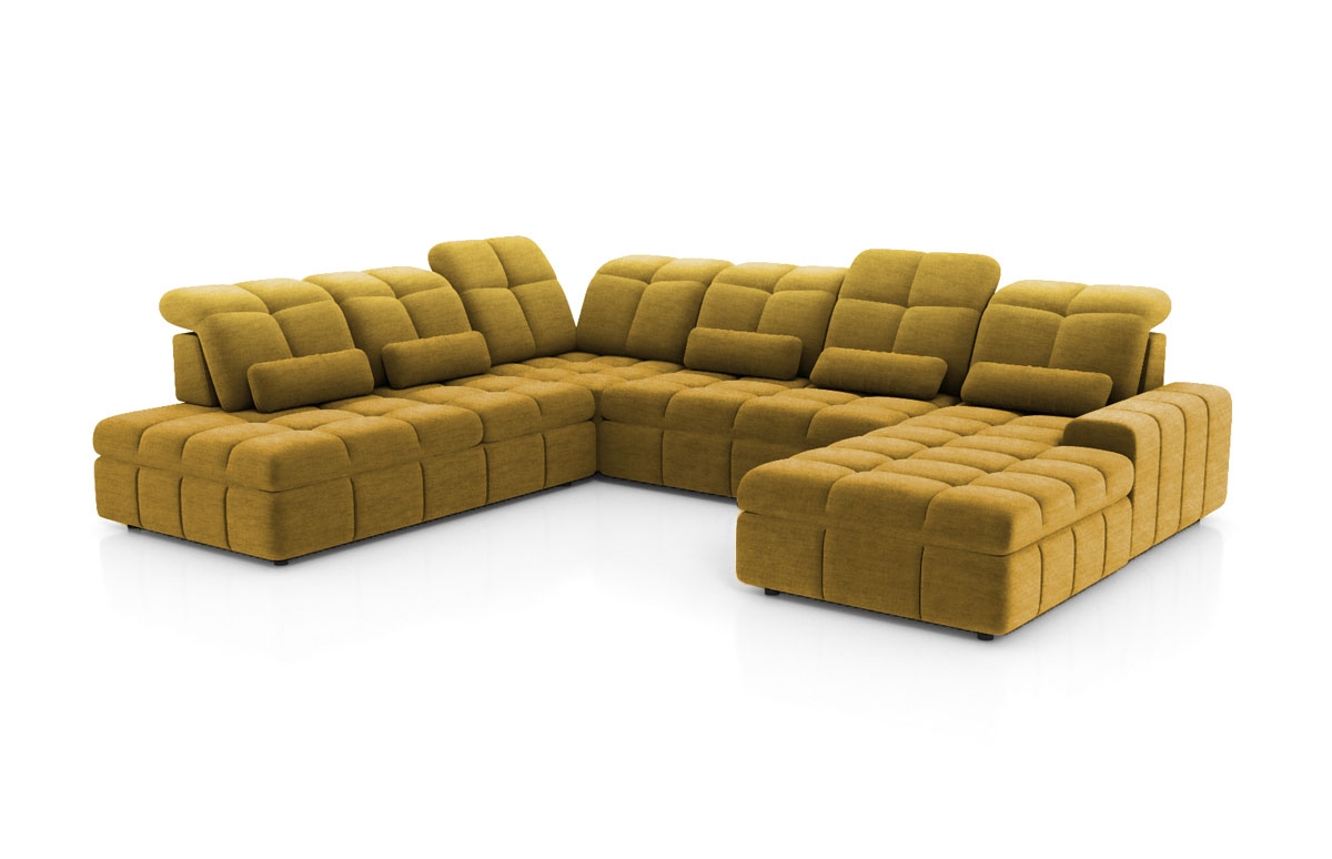 Hjørnesofa Magnelio U II med elektrisk uttrekkbart sete og sovefunksjon